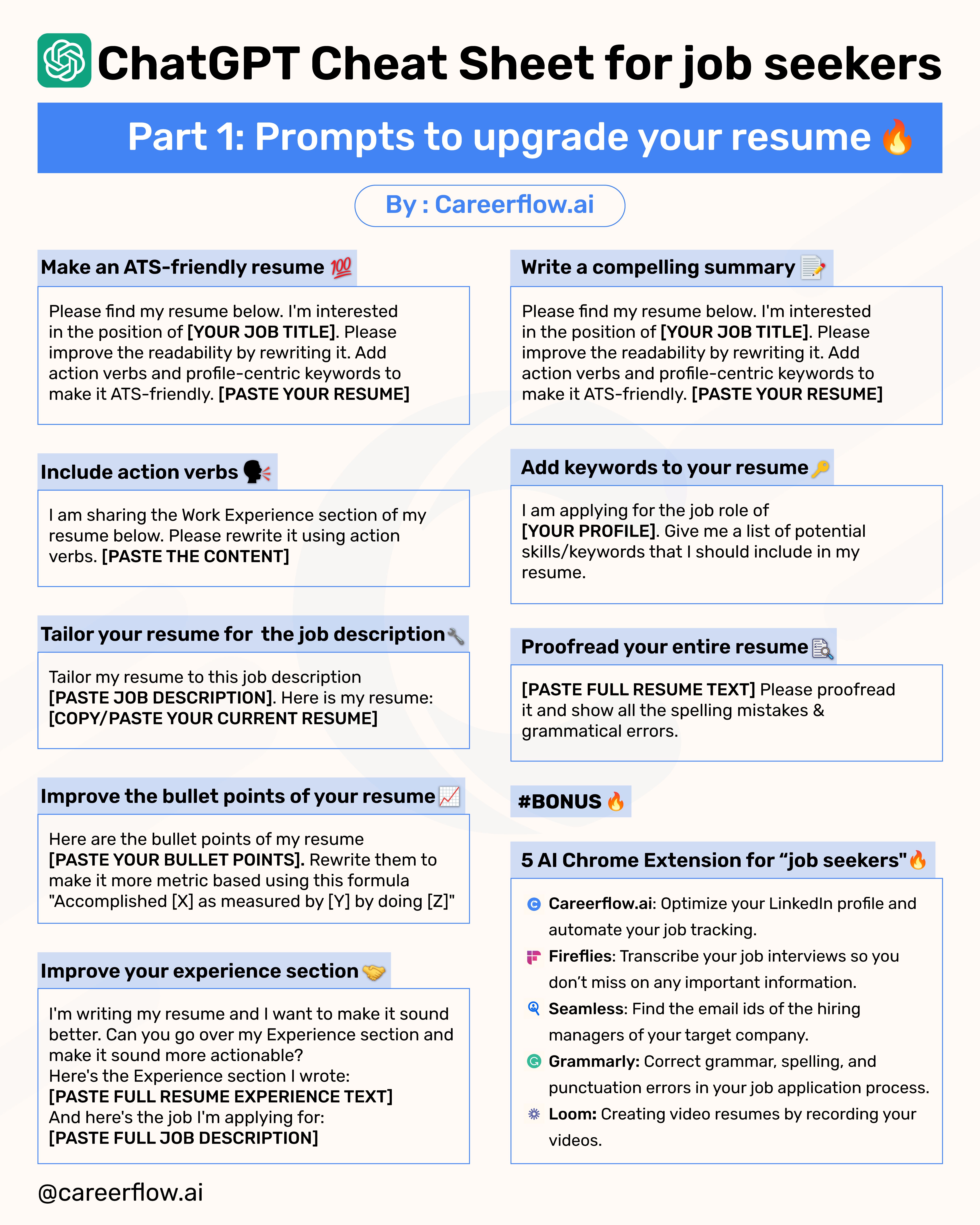 Best ChatGPT Prompts For Your Resume Upgrade Careerflow